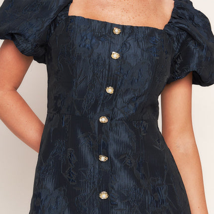 GOLDEN MOON WOVEN MINI DRESS