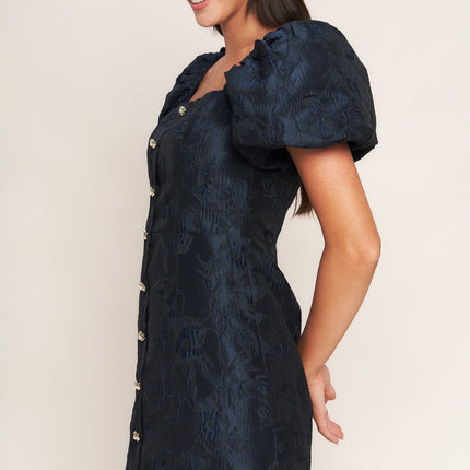 GOLDEN MOON WOVEN MINI DRESS