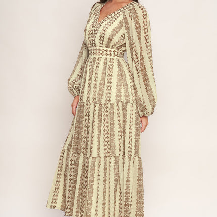 TRIBAL WHISPER WOVEN MIDI DRESS