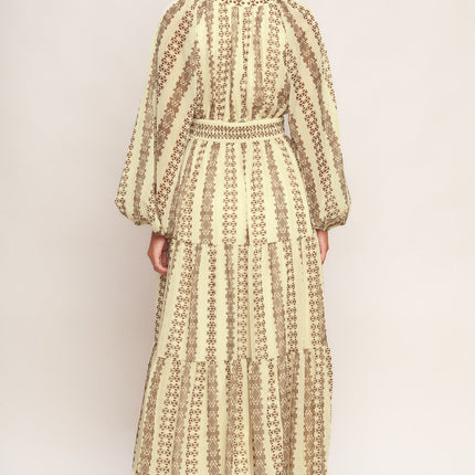 TRIBAL WHISPER WOVEN MIDI DRESS