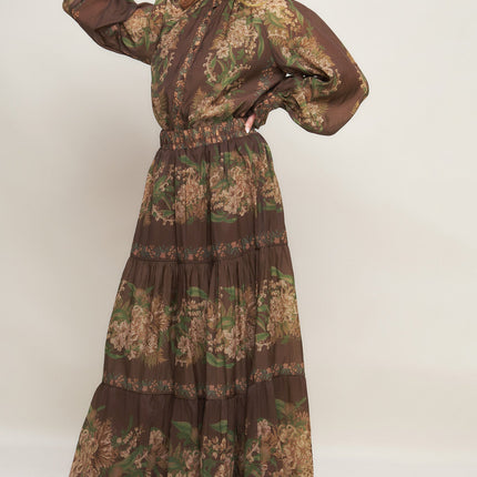CELEBRITY MOMENT WOVEN MAXI SKIRT