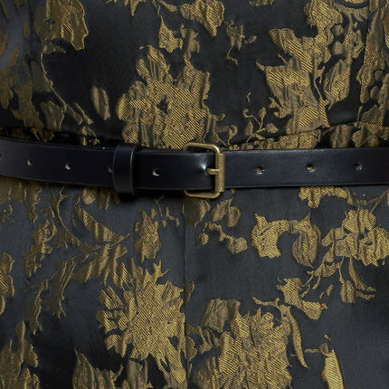 SHADOW LUXE JACQUARD WOVEN JUMPSUIT