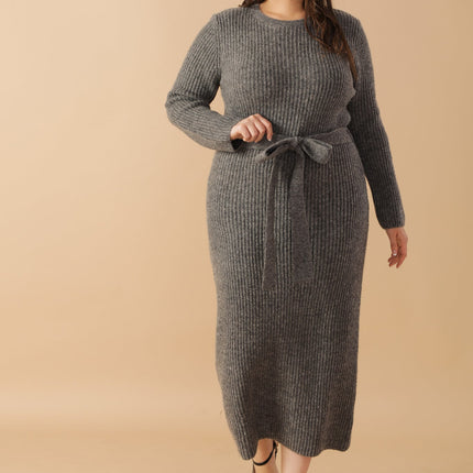 BE GOOD TO ME SWEATER MIDI DRESS