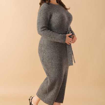 BE GOOD TO ME SWEATER MIDI DRESS