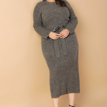 BE GOOD TO ME SWEATER MIDI DRESS