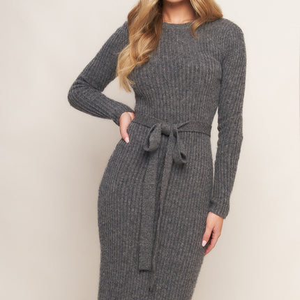 BE GOOD TO ME SWEATER MIDI DRESS