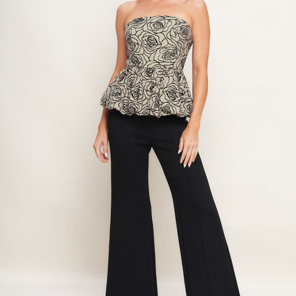 GRAPHIC GARDEN WOVEN TOP