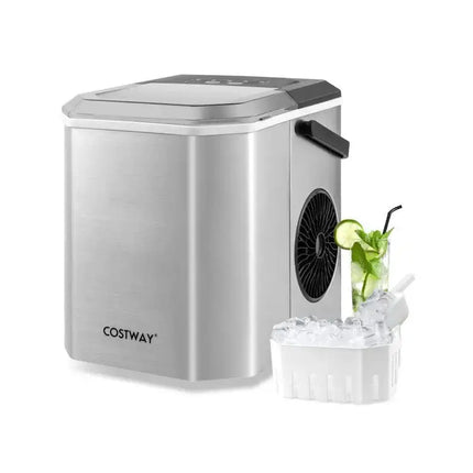 Countertop Ice Maker with Self-Cleaning for Home & Office