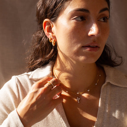 Pearl Cross Necklace