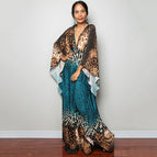 One Size / Blue Coffee Leopard Point