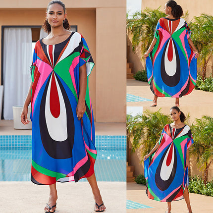 Beach Cover Up Swimsuit Outwear Sun Protection Clothing Loose Maxi Dress Beach Jacket