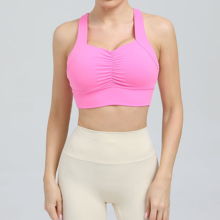 Autumn Sand Nude Feel Yoga Vest Beauty Back Quick Drying High Strength Underwear Sports Running Fitness Sports Bra