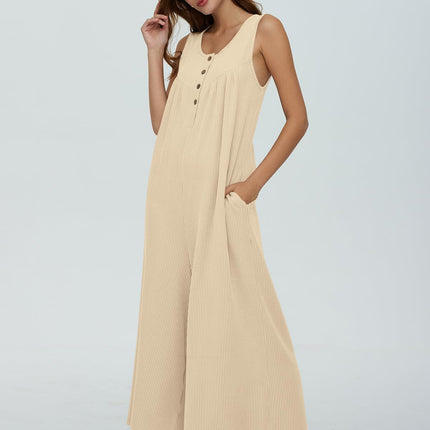 Autumn Winter Women Fresh Casual Women Pocket Jumpsuit