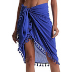 One Size / Sapphire Blue-Tassel 165*66