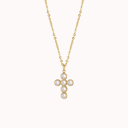 Pearl Cross Necklace