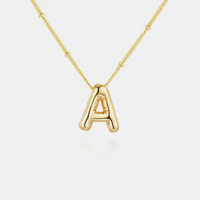 Personalized gold initial necklace