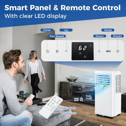 3-in-1 Portable AC, 8000/9000 BTU