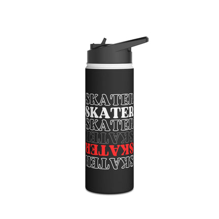 Red Statement Skater Stainless Steel Water Bottle