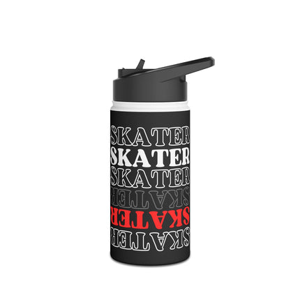 Red Statement Skater Stainless Steel Water Bottle