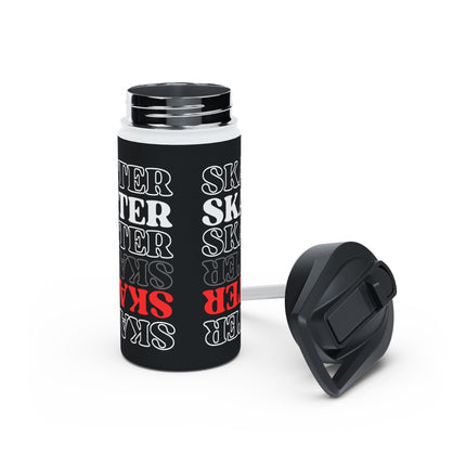 Red Statement Skater Stainless Steel Water Bottle