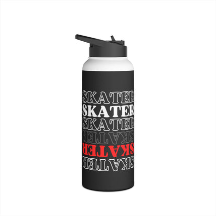 Red Statement Skater Stainless Steel Water Bottle