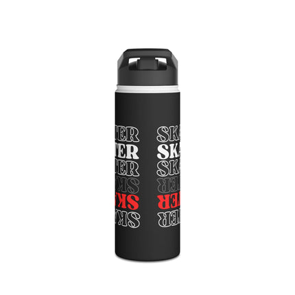 Red Statement Skater Stainless Steel Water Bottle