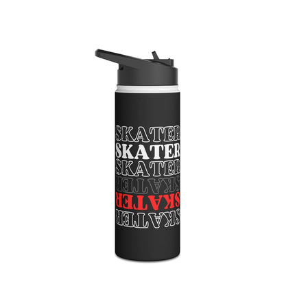Red Statement Skater Stainless Steel Water Bottle