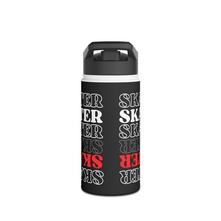 Red Statement Skater Stainless Steel Water Bottle
