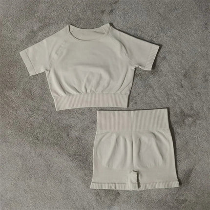 Seamless Luxe Yoga Set: High Waist leggings & Shorts