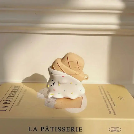 Cute Melting Ice Cream Headphone Protective Case Silicone Material Suitable for AirPods 1/2/3/Pro/Pro2 Headphone Protective Case