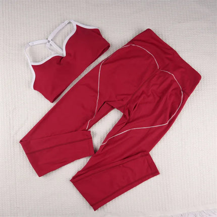 Vibrant Flex Gym Set: Colorful Sports Bra & Leggings