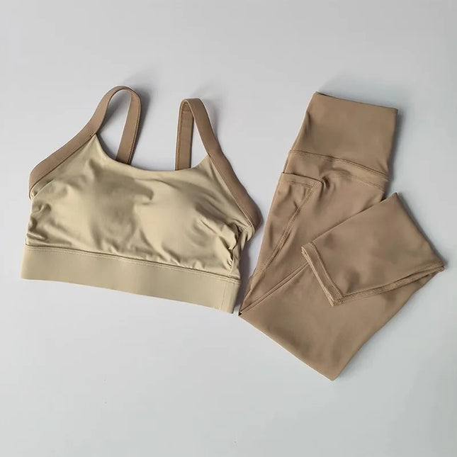 Yoga Suit for Women 2PCS Yoga Set Workout Sets Sportswear Gym Clothing Bras and Leggings