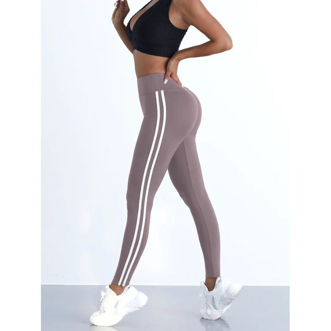 Women Striped Slim Leggings