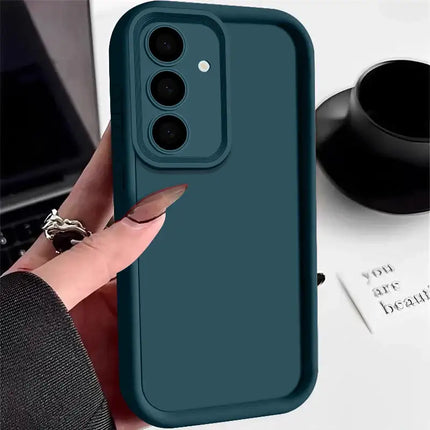Candy Color Phone Case For Samsung S24 S23 S22 Ultra Plus S21 FE A14 A34 A15 A35 A52 A53 A54 5G Shockproof Soft Silicone Cover