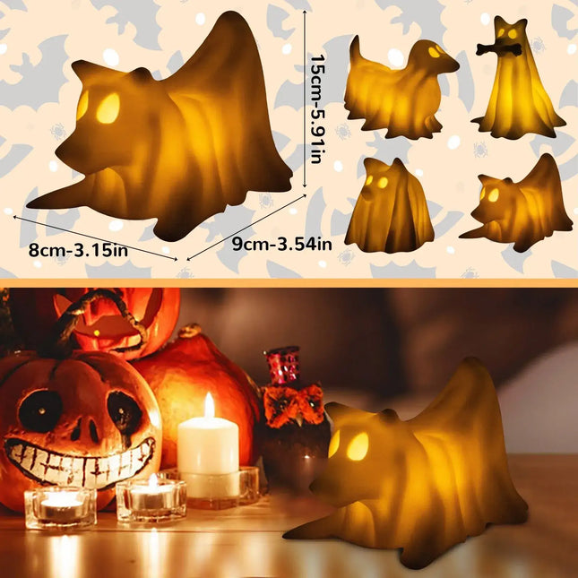 Halloween Night Light Home Decoration Creative Resin Crafts Cute Dog Model New Exquisite Home Decor 2025 Halloween Gifts