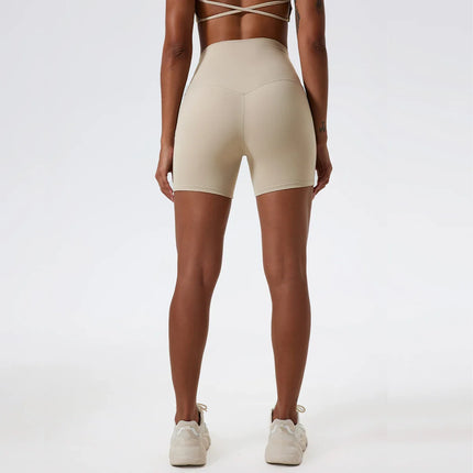 Super Soft Fabric Yoga Gym Shorts High Waist Sports Leggings Workout Cycling