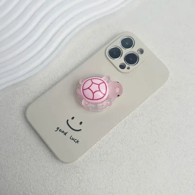 Korean Cute Luminous Turtle Phone Holder Griptok Finger Ring Support For iPhone Samsung Cases Grip Tok Socket Bracket Girl Gift