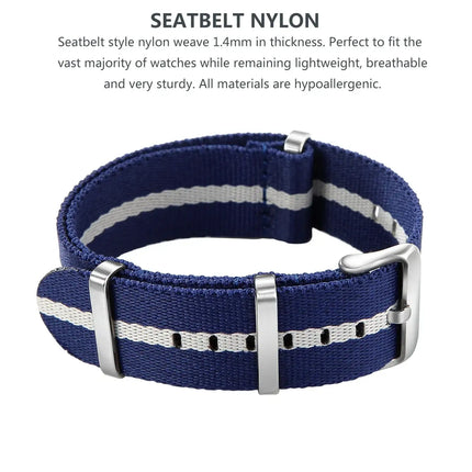Nylon Watch Band 20mm 22mm Comfortable Watch Straps Loop Military Washable Blet for Men Watchbands