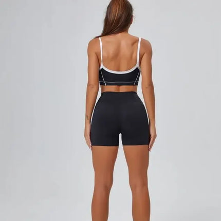 Seamless Yoga Sets High Waist Hip-lifting Flared Pants Backless Bra Leggings Sets for Women