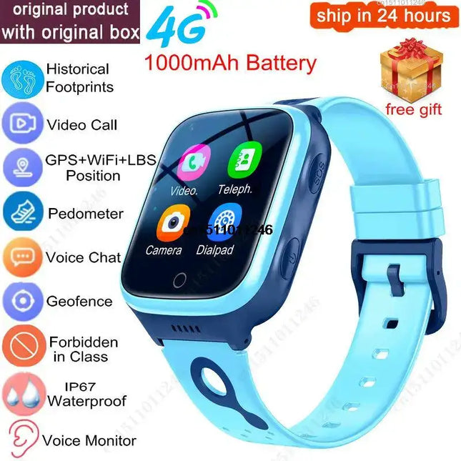 Big Sale 1000mAh Kids Smart Watch 4g GPS WiFi Phone Watch Video Call Tracker Location SOS Call Monitor Children Gifts Smartwatch