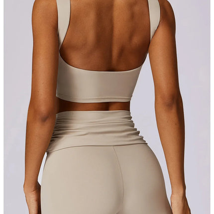 Women Athletic Wear High Waist Leggings And Top Two Piece Set Seamless Gym Tracksuit