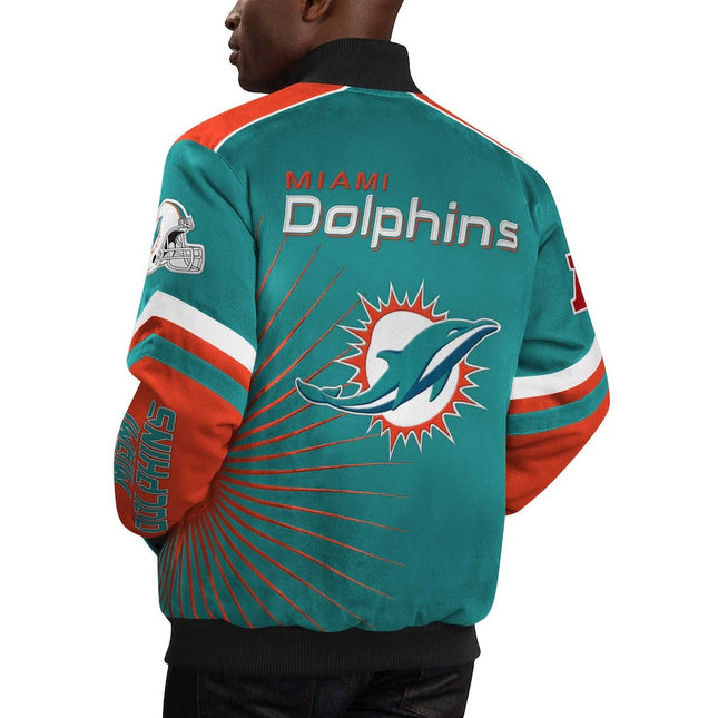 Miami Dolphins Aqua Full-Snap Jacket