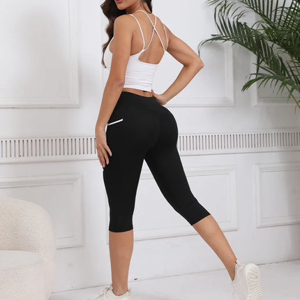 High Waist Yoga Capri Leggings