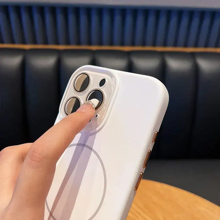 Original Solid Color Silicone Magnetic IPhone Case For iPhone 16 15 14 13 12 Soft Shockproof Wireless Charging Cover Cases