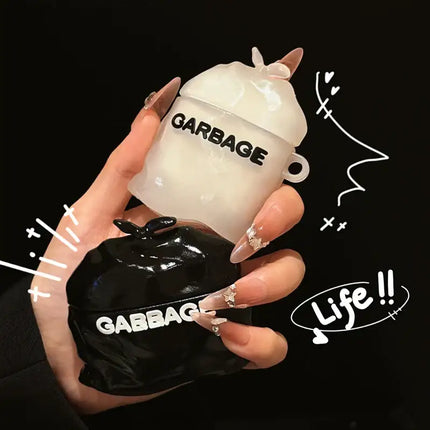 Personal Garbage Bag Silicone Headphone Case for Airpods 1/2 pro/pro2 3 4