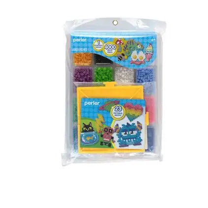 Perler 4,000 Bead Tray with Idea Book and Pegboard Educational Toy Kit for Kids and Adults Aged 6 and up 4003 Pieces