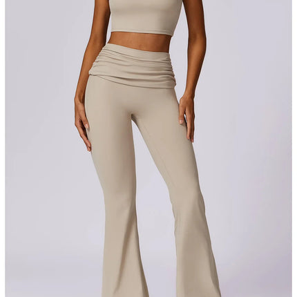 Women Athletic Wear High Waist Leggings And Top Two Piece Set Seamless Gym Tracksuit