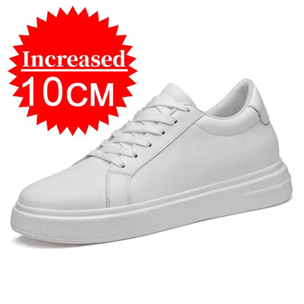 New Summer Men's Sneakers Elevator Shoes Heightening Height Increase Insole 7-8CM High Heels Shoes Leather Sport Shoes Men Shoes