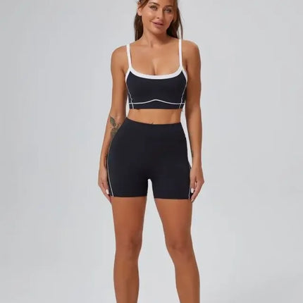 Seamless Yoga Sets High Waist Hip-lifting Flared Pants Backless Bra Leggings Sets for Women