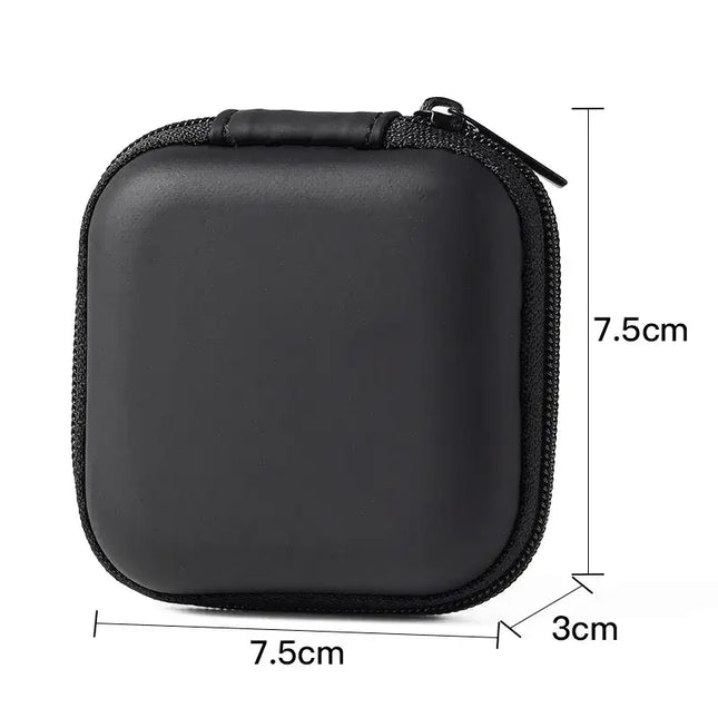 Portable Shockproof Headphone Case Earphone Bag Headset Storage Bag Hard Shell Earphone Accessories memory Card USB Cable